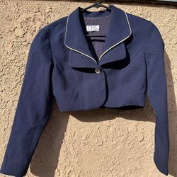 Vintage Marine Style Cropped Blazer/suit