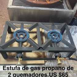 Estufa Portátil De Mesa Con 2 Quemadores 