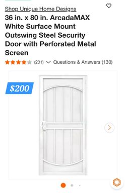 ArcadaMAX 36x80 White Steel Security Door