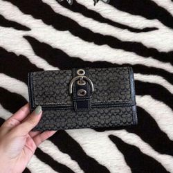 Vintage Coach Signature Black Wallet