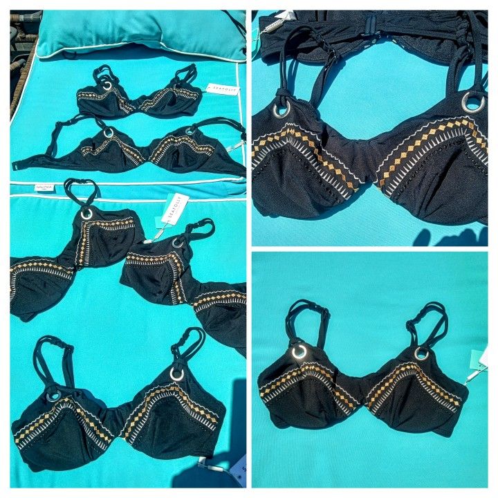 BRAND NEW SEAFOLLY AUSTRALIA BIKINI TOPS SIZE 8