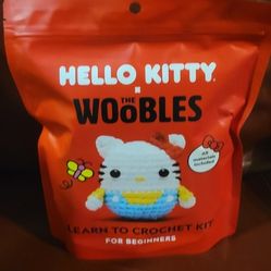  Hello Kitty Woobles crochet kit, which is a beginner-friendly set designed to teach you how to crochet an adorable amigurumi character. The kit is pr