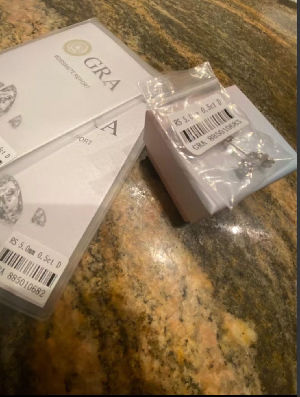 Diamond Earrings That Pass Diamond Tester Gra certified
