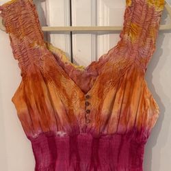 Vibrant Tie-Dye Sleeveless Dress 4
