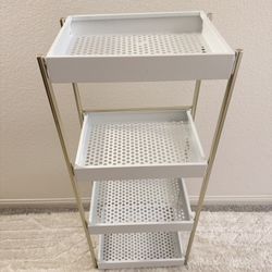 Metal Golden and White Shelf 