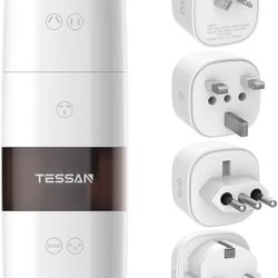 Universal Travel Plug Adapter Kit, TESSAN International Power Adapter with 1 USB -Type E/F G L I J A for USA to European UK Germany Italy Japan China 