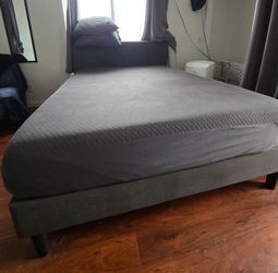 Queen Bed Frame and Mattress