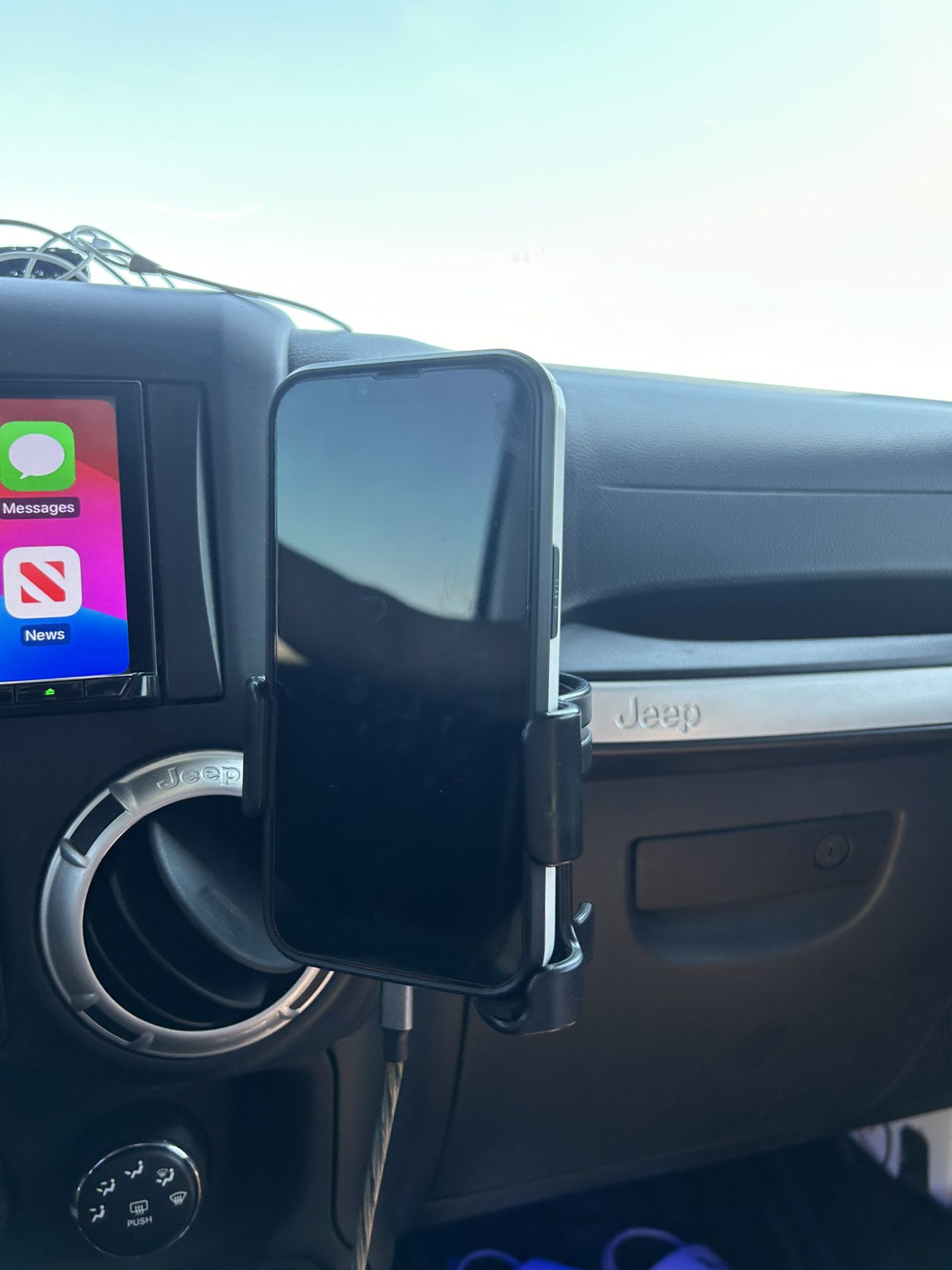 Adjustable Cell Phone/cup Holder For Jeep. 