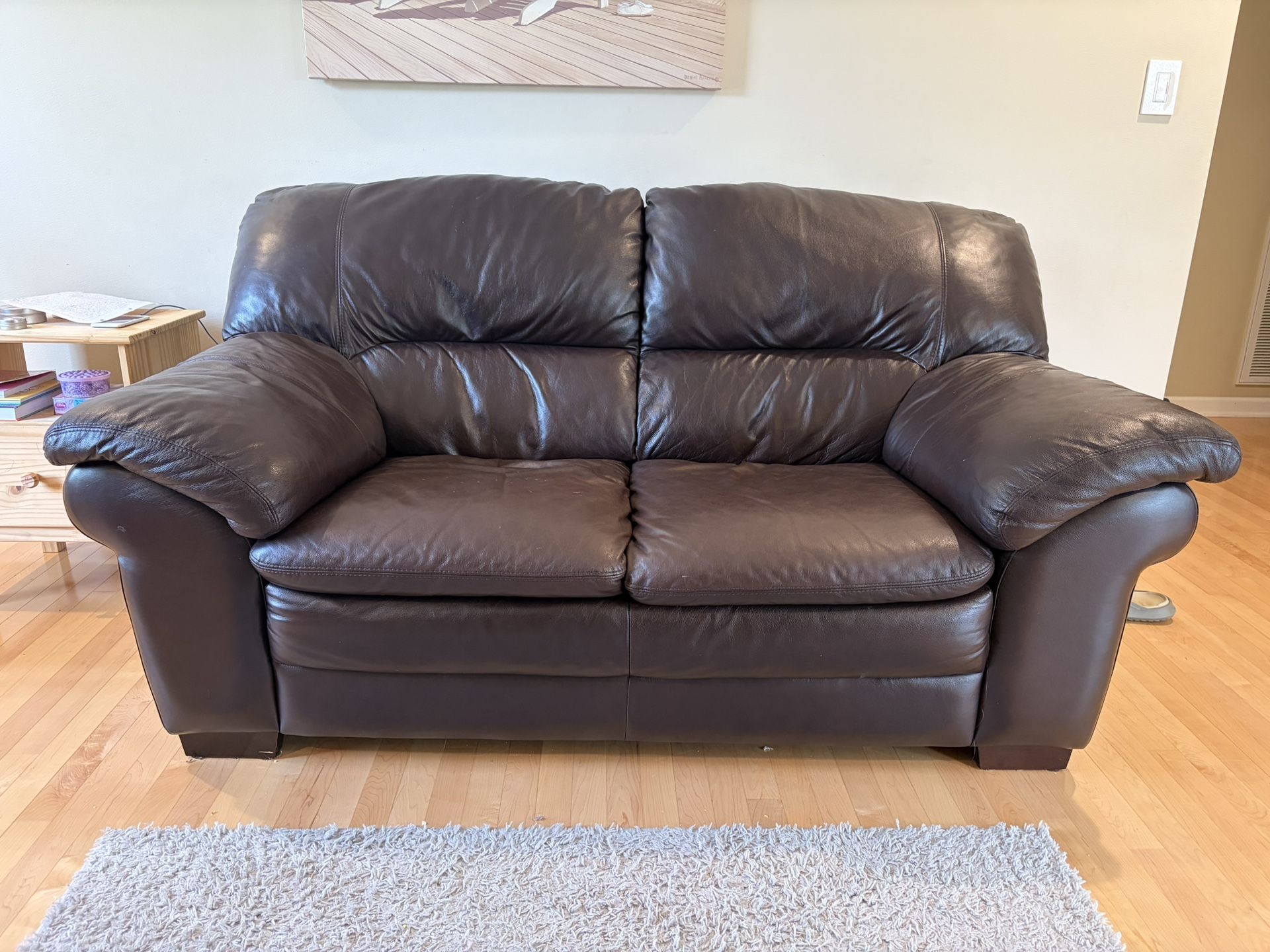 Leather Loveseat (Haverty’s)