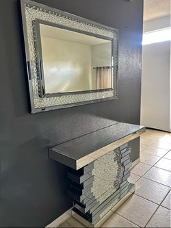 Console table & 2 wall mirrors