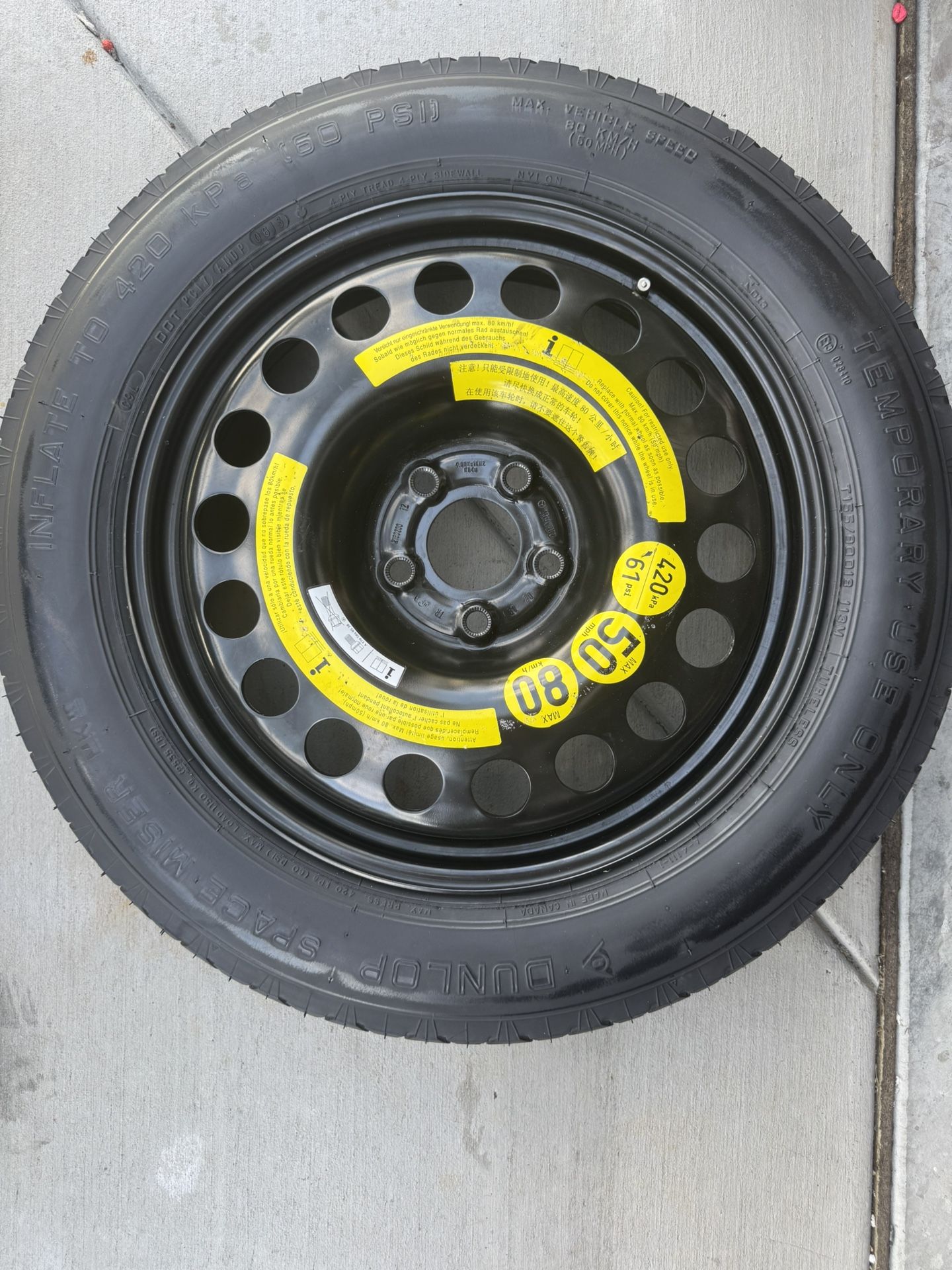 2013 Mercedes Benz ML350 New Emergency Spare Tire