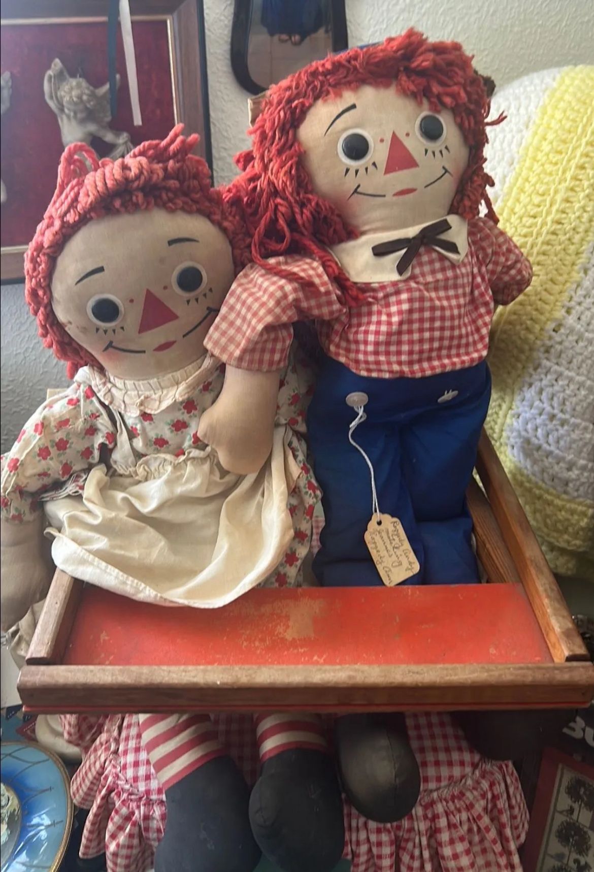 Vintage knickerbocker raggedy Ann and Andy dolls