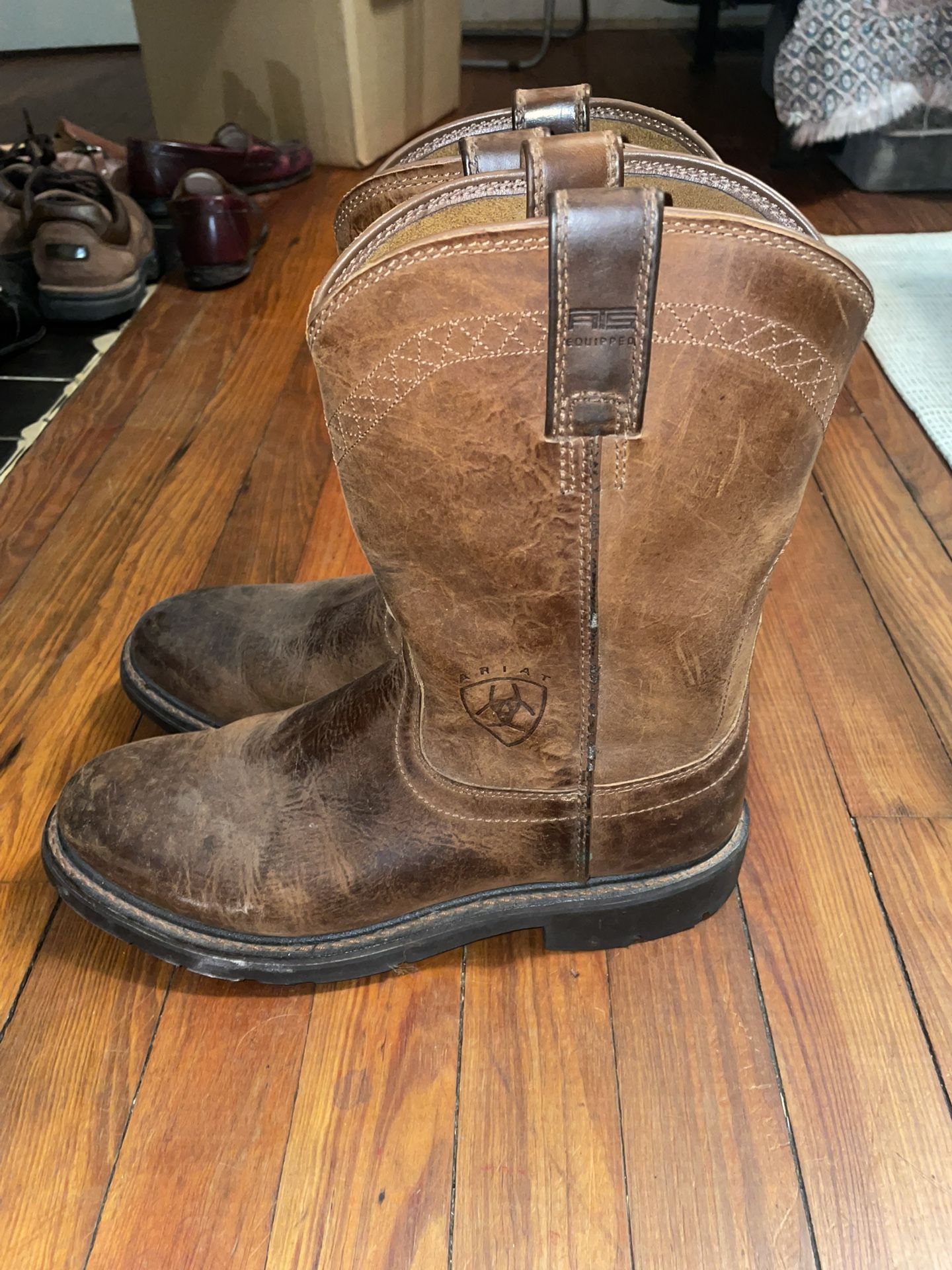 Ariat Leather Work Boots Size 10