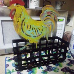 Very Cute Rooster Basket  
