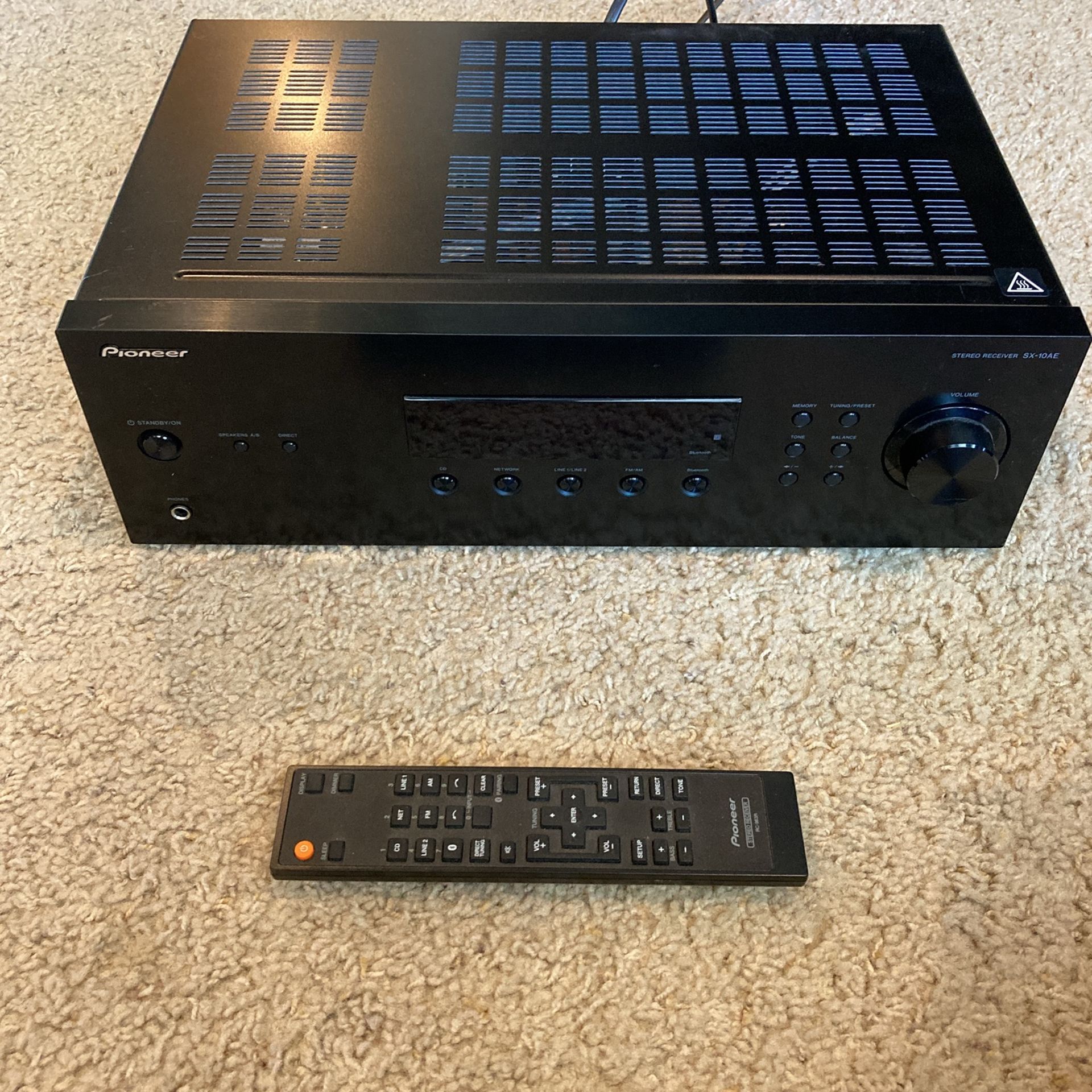 Pioneer SX-10AE Home Audio Stereo Receiver with Bluetooth Wireless Technology - Black