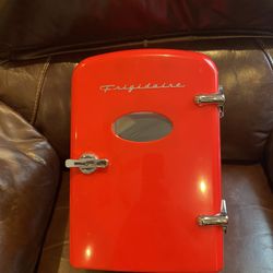 Red Frigidaire Mini Fridge