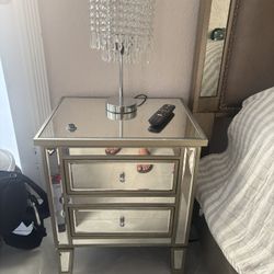 Bed Side Table With Lamp!
