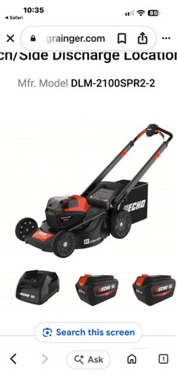 NEW ECHO 56V Self-Propelled Mower + 2 Batteries & Charger – $675