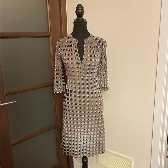 Mexx Elegant Black and Brown Midi Dress