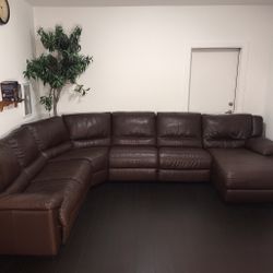 Natuzzi Leather Sectional 