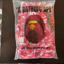 Pink bape zip up sweater