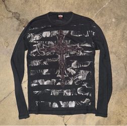 Vintage Y2K MMA Elite Long Sleeve waffle thermal Graphic Thermal Shirt