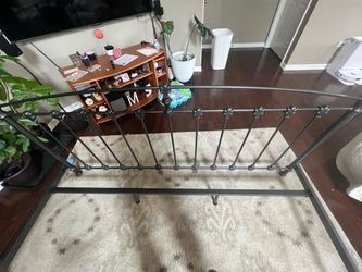 King size bed frame and metal head boards