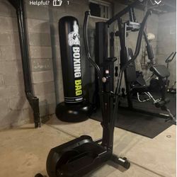 Elliptical Machine, Elliptical Exercise Machine for Home with Hyper-Quiet Magnetic Driving System, Compact Elliptical with 12IN Stride & LCD Monitor, 