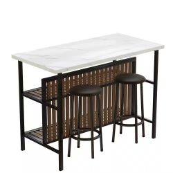 Kitchen Island And Stools 