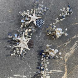 Wedding Hair Comb And Shoe Clip Accessories 