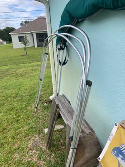 Aluminum Bimini top frame/back supports