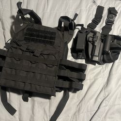 TACTICAL VEST With HOLSTER UTILITY BELT