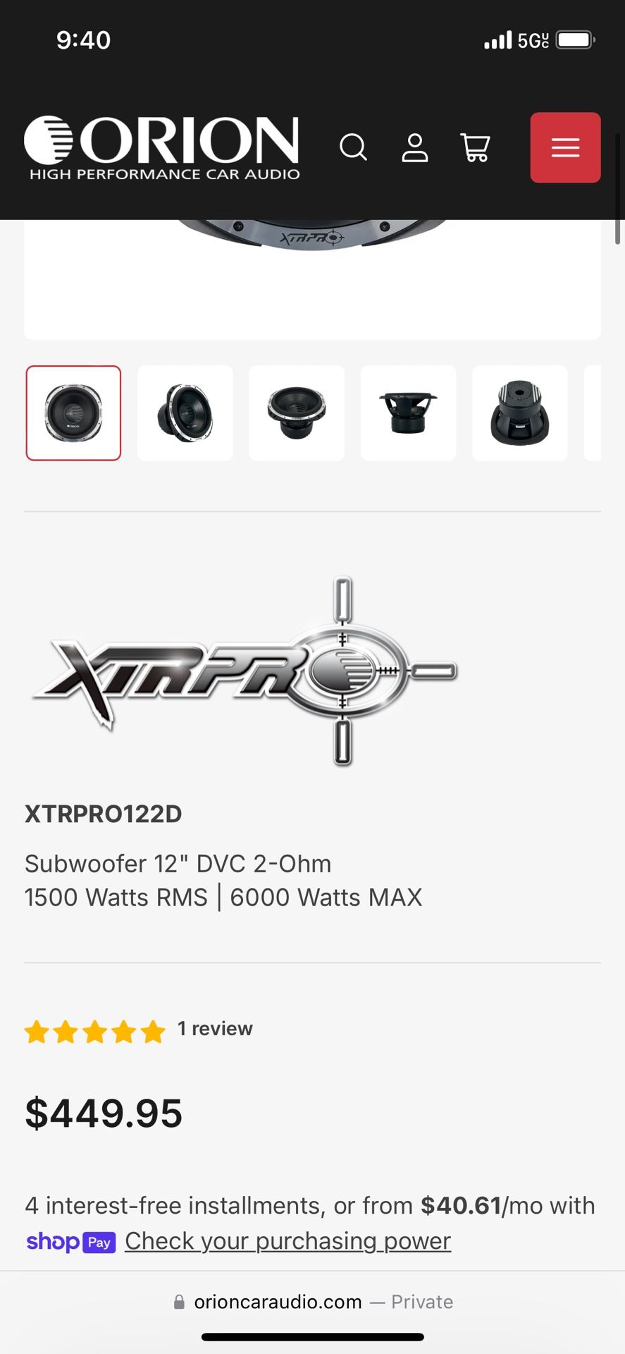 2) 12 Inch Orion XTR Pro /Amp Cap