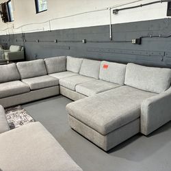 U -Shape Gray Sectional