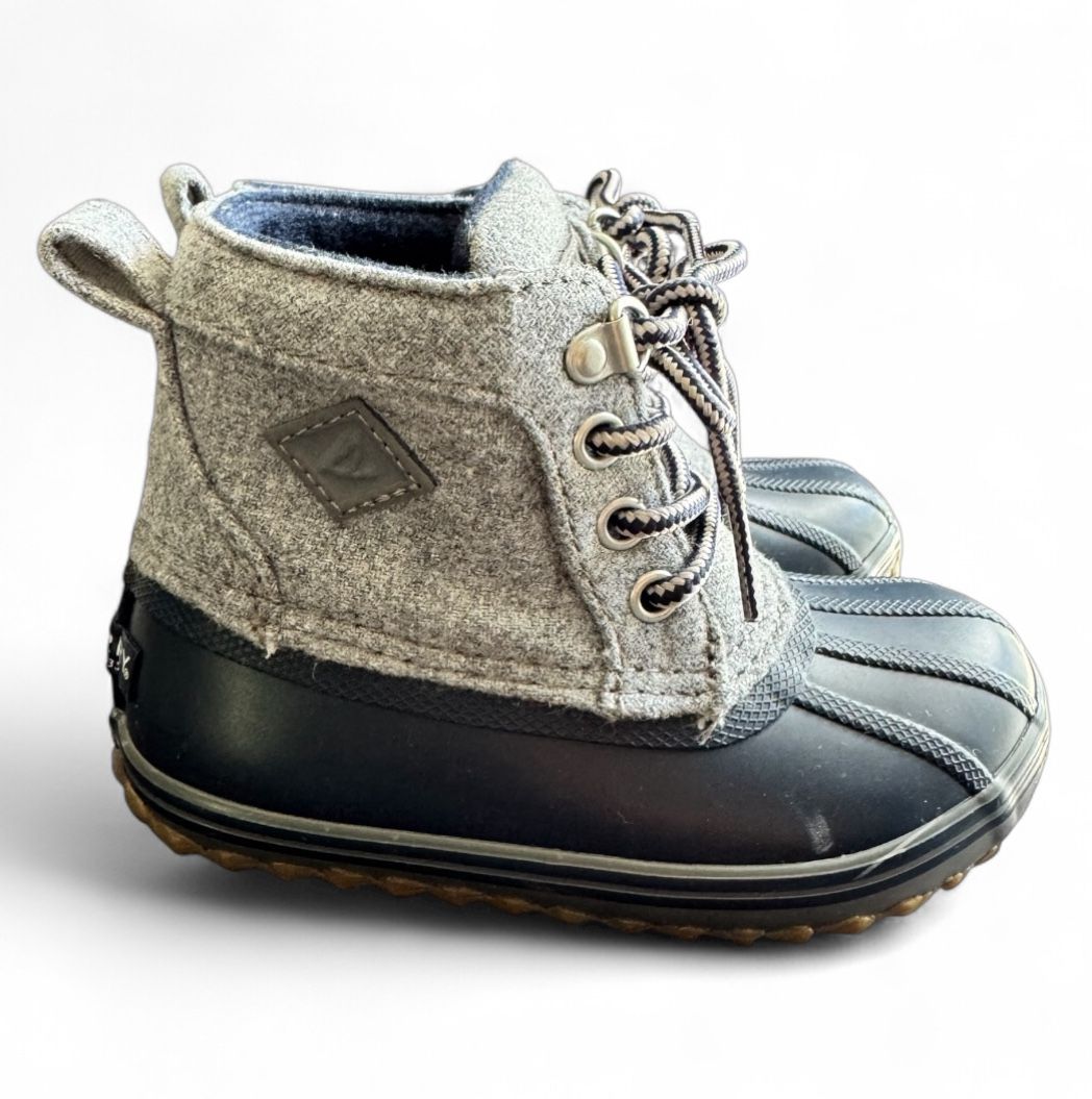 Sperry Toddler Blue Gray Topsider Boots