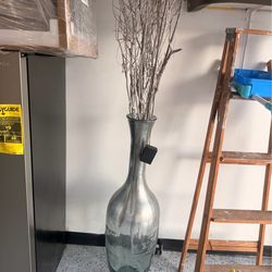 Decorative big Vase with lights and bushes