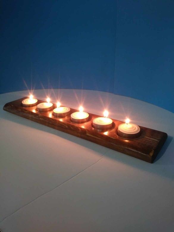 Wood Candle Holder Stand....