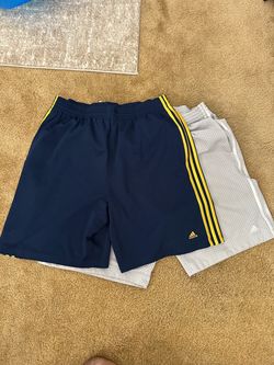 Adidas Basketball Shorts Heavy Mesh Sz XL grey blue
