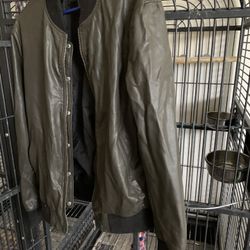 Forever 21 Dark Brown Men’s Large Leather Jacket