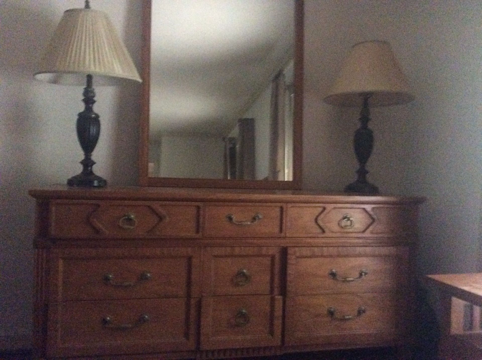 Beautiful antique dresser and mirror