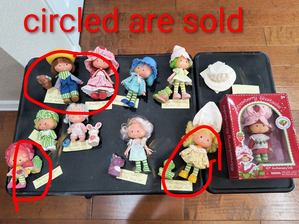 Vintage Kenner Strawberry Shortcake Dolls, Priced Separately