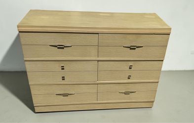 MCM Style Blond 6 Drawer Dresser - 46x17x32 ½