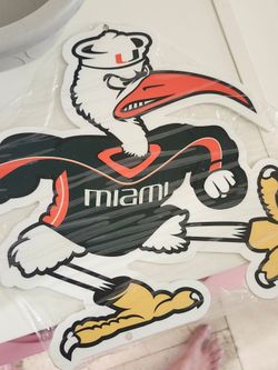 Miami Hurricanes solid steel metal sign by Fanatics