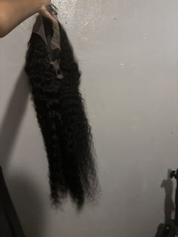 Curly human hair wig 38 inches 