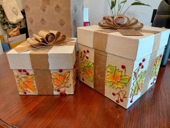 Harvest Nesting Gift Boxes- Holiday Decor