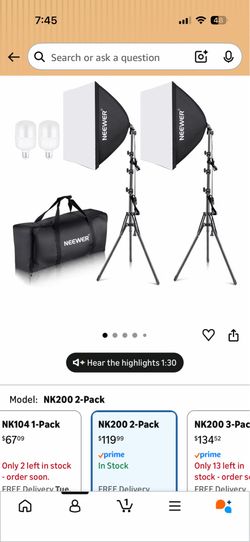 NEEWER Softbox Lighting Kit, 2Pack