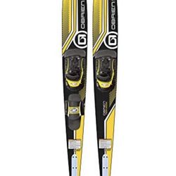 O'Brien Watersports () Adult 68 inches Performer Combo Water Skis Sizes 7-13, Yellow and Black