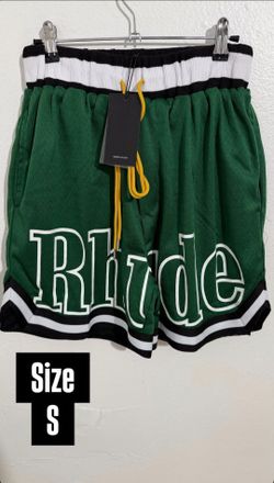 RHUDE DARK GREEN SHORTS NEW COLLECTION