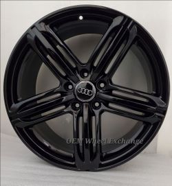 Full Set 4 OEM Audi 21" SQ7 Q7 Black Wheels Rims 21x10 Italy