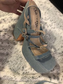 Brand new Sexy High Wedge Baby Blue